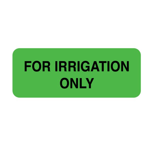 Nevs Label, For Irrigation Only 7/8" x 2-1/4" P-1516 - main